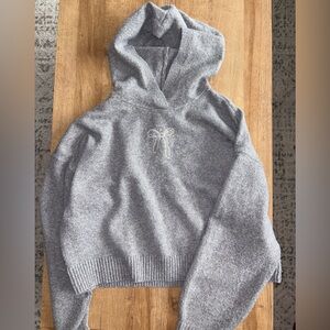 Hollister Oversized Cozy Hooded Sweater with Bow detail